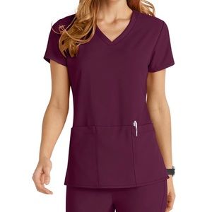 Grey’s Anatomy Signature Women’s Scrubs Top Wine